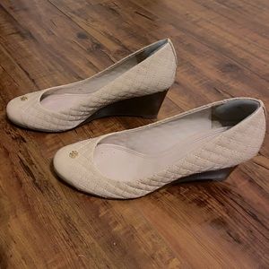 Tory Burch Nude/Blush wedge heel